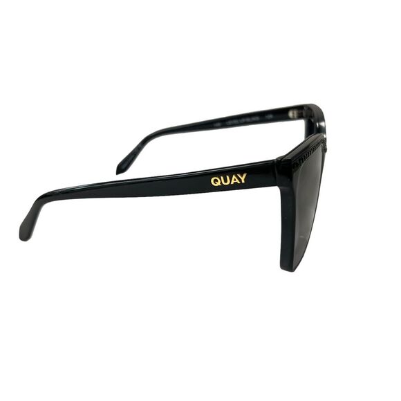 Quay Australia Level Up Bling Square Oversized Sunglasses Black Smoke 51MM - Picture 4 of 9